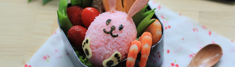 Hướng dẫn làm cơm bento thỏ bunny tai dài